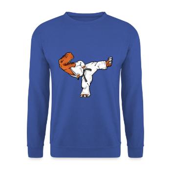Le dessin animé TREX fait que Tang So Do - Sweat-shirt Unisexe - bleu royal - Devant - Alina (178cm) & Michal (187cm)