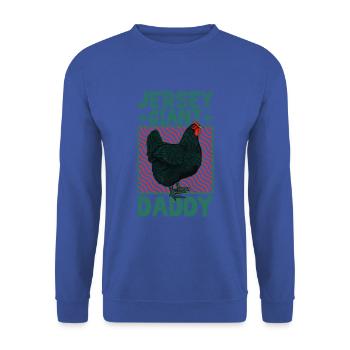 Jersey Giant Papa - Unisex Pullover - Royalblau - Vorne - Alina (178cm) & Michal (187cm)