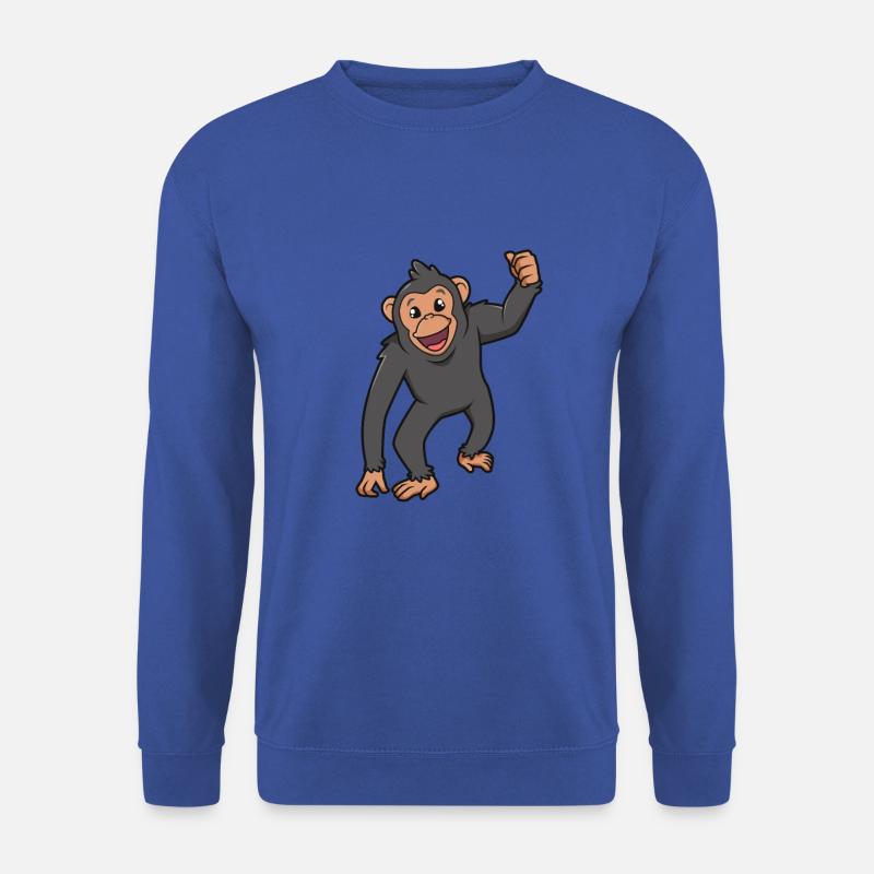 Kawaii Schimpanse - Unisex Pullover - Royalblau