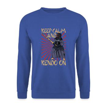 Keep Calm - Kendo - Unisex Sweatshirt - royal blue - Front - Alina (178cm) & Michal (187cm)