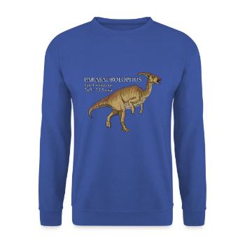 Realistic drawing of Parasaurolophus - Unisex Sweatshirt - royal blue - Front - Alina (178cm) & Michal (187cm)