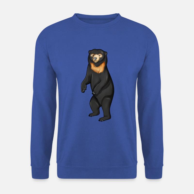 Zeichnung eines Malaienbär - Unisex Pullover - Royalblau