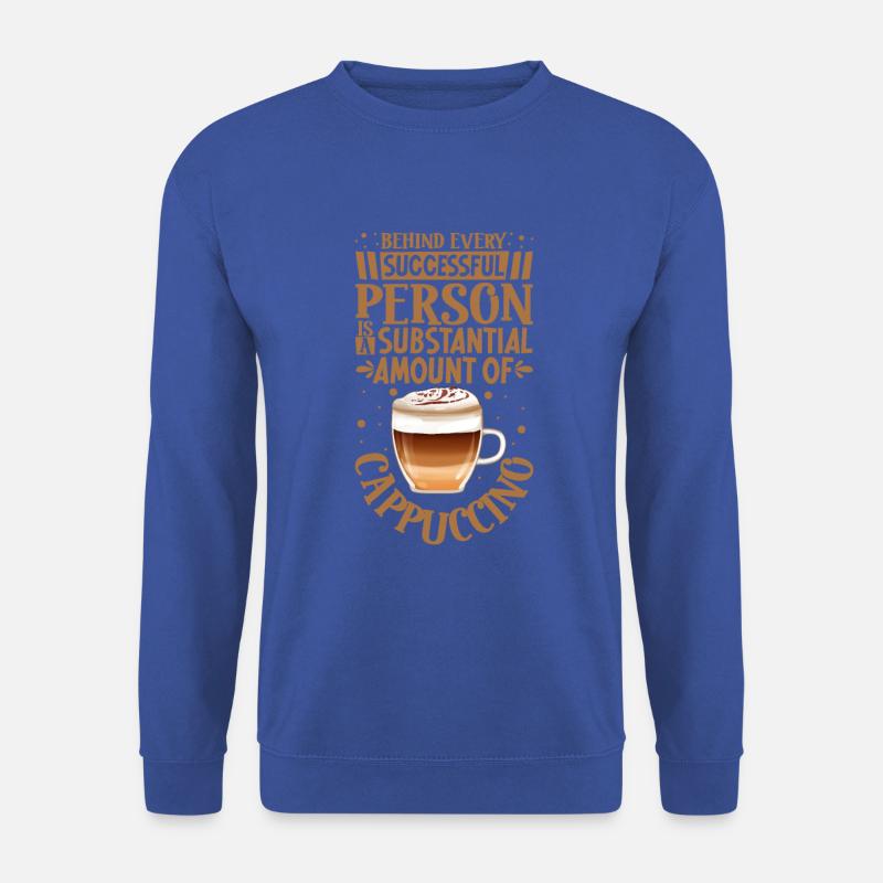 Erfolgreich nur mit Cappuccino - Unisex Pullover - Royalblau