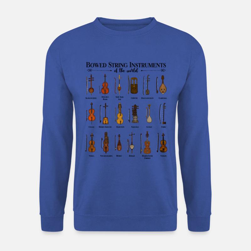 Streichinstrumente der Welt - Unisex Pullover - Royalblau