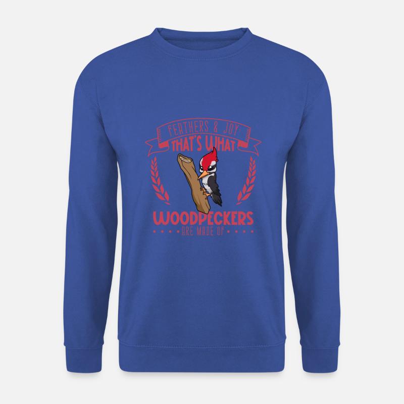 Federn und Freude - Specht - Unisex Pullover - Royalblau