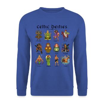 Keltische Götter - Unisex Pullover - Royalblau - Vorne - Alina (178cm) & Michal (187cm)