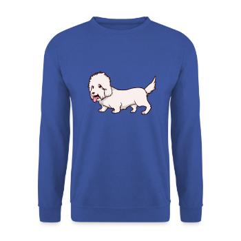Kawaii Dandie Dinmont Terrier - Sweat-shirt Unisexe - bleu royal - Devant - Alina (178cm) & Michal (187cm)