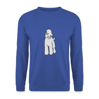 Kawaii Bedlington Terrier - Unisex Sweatshirt - royal blue - Front - Alina (178cm) & Michal (187cm)