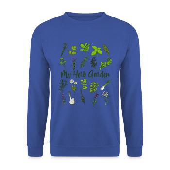 My Herb Garden - Herbs - Unisex Sweatshirt - royal blue - Front - Alina (178cm) & Michal (187cm)