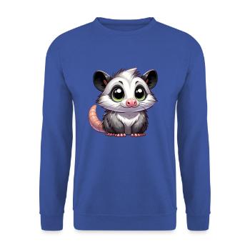 Kawaii Opossum - Unisex Sweatshirt - royal blue - Front - Alina (178cm) & Michal (187cm)