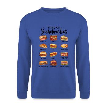 Lecker Sandwiches - Unisex Pullover - Royalblau - Vorne - Alina (178cm) & Michal (187cm)