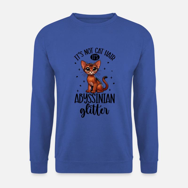 Katzen Glitzer - Abessinier - Unisex Pullover - Royalblau