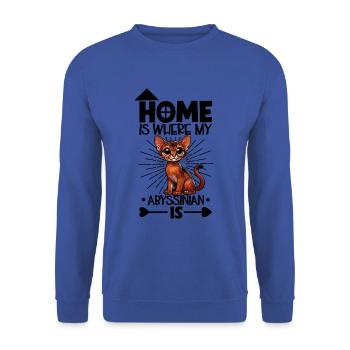 Page d’accueil - Abyssin - Sweat-shirt Unisexe - bleu royal - Devant - Alina (178cm) & Michal (187cm)