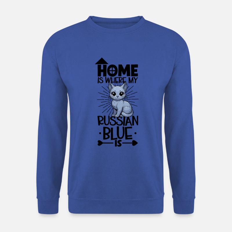 Zuhause - Russisch Blau - Unisex Pullover - Royalblau