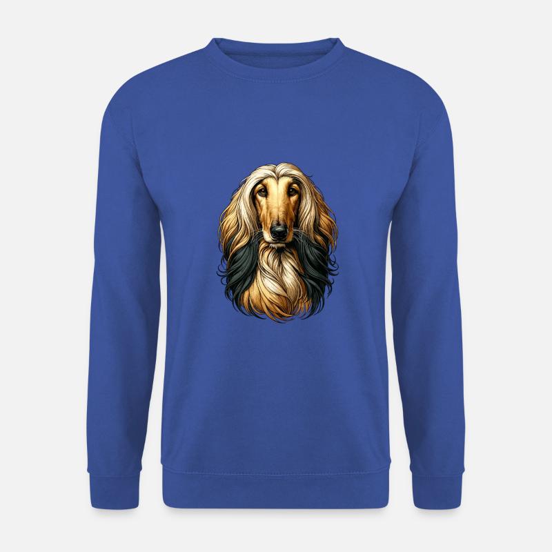 Hundegesicht - Afghanischer Windhund - Unisex Pullover - Royalblau
