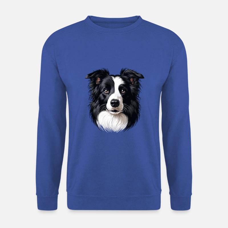 Visage de chien - Border Collie - Sweat-shirt Unisexe - bleu royal