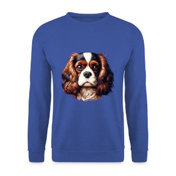 Dog Face - Cavalier King Charles Spaniel - Unisex Sweatshirt - royal blue - Front - Alina (178cm) & Michal (187cm)