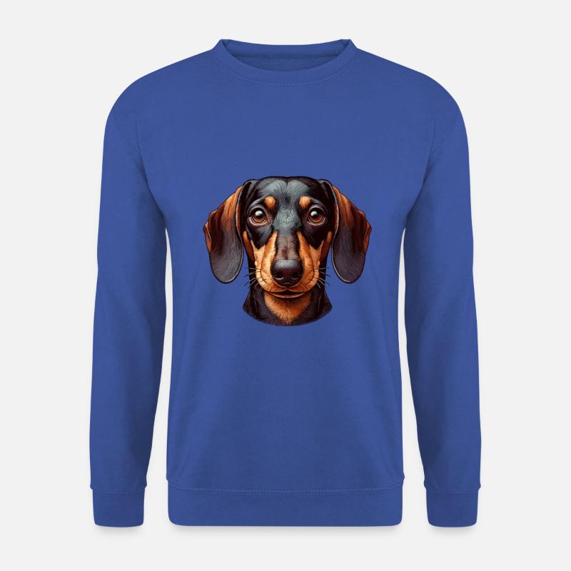 Hundegesicht - Dackel - Unisex Pullover - Royalblau