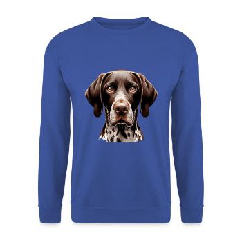 Visage de chien - German Shorthair - Sweat-shirt Unisexe - bleu royal - Devant - Alina (178cm) & Michal (187cm)