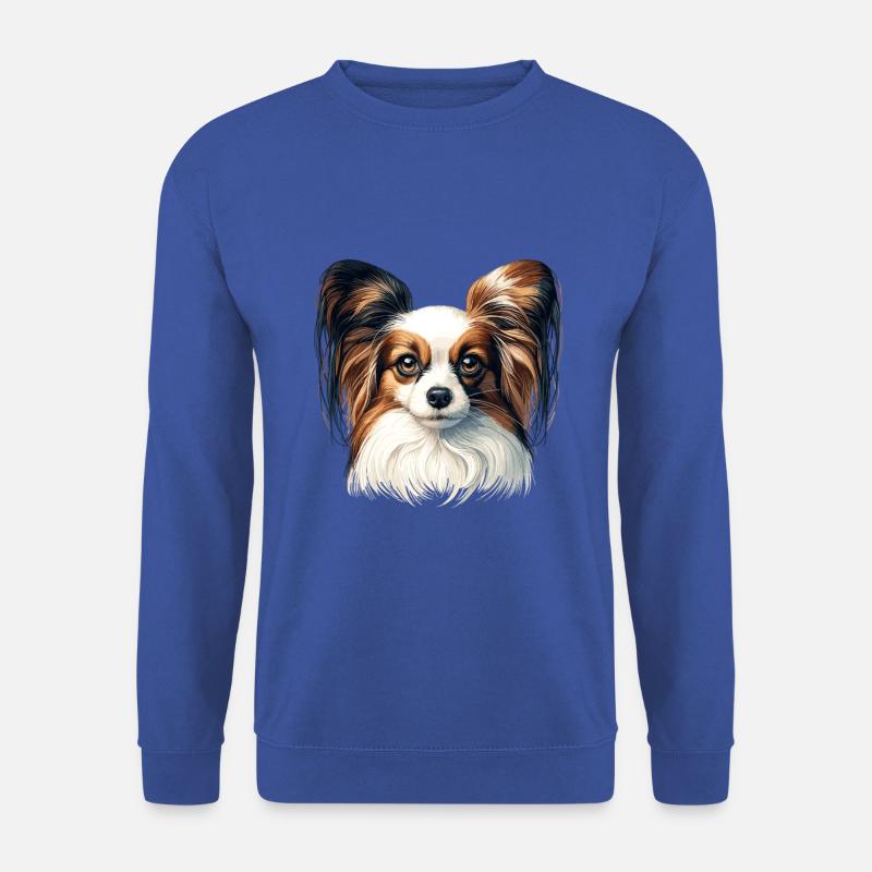 Hundegesicht - Papillon - Unisex Pullover - Royalblau