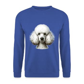 Visage de chien - Caniche - Sweat-shirt Unisexe - bleu royal - Devant - Alina (178cm) & Michal (187cm)