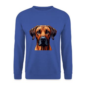 Visage de chien - Rhodesian Ridgeback - Sweat-shirt Unisexe - bleu royal - Devant - Alina (178cm) & Michal (187cm)
