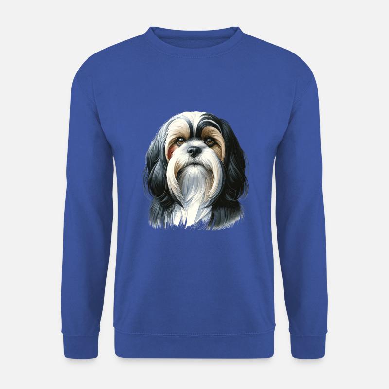 Hundegesicht - Shih Tzu - Unisex Pullover - Royalblau