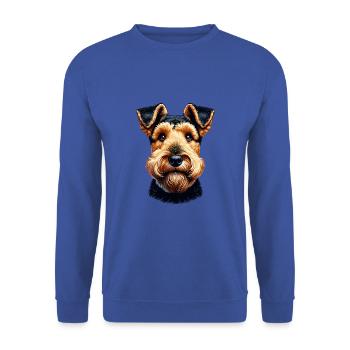 Visage de chien - Welsh Terrier - Sweat-shirt Unisexe - bleu royal - Devant - Alina (178cm) & Michal (187cm)