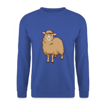 Kawaii Cotswold Sheep - Unisex Sweatshirt - royal blue - Front - Alina (178cm) & Michal (187cm)