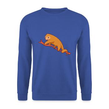 Kawaii Pygmy Antbear - Unisex Sweatshirt - royal blue - Front - Alina (178cm) & Michal (187cm)