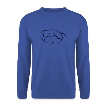 Montagne Benediktenwand - Sweat-shirt Unisexe - bleu royal - Devant - Alina (178cm) & Michal (187cm)
