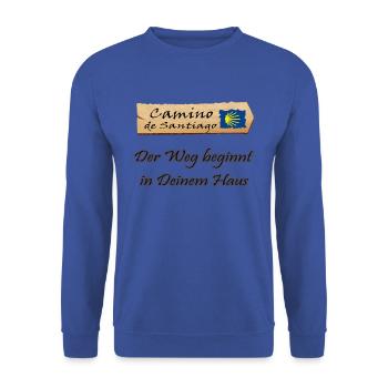 Santiago - Unisex Sweatshirt - royal blue - Front - Alina (178cm) & Michal (187cm)