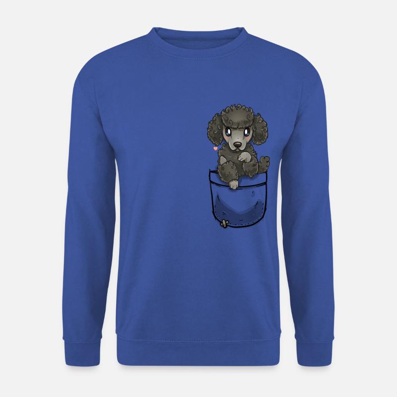 Chien de poche mignon caniche chiot - Sweat-shirt Unisexe - bleu royal