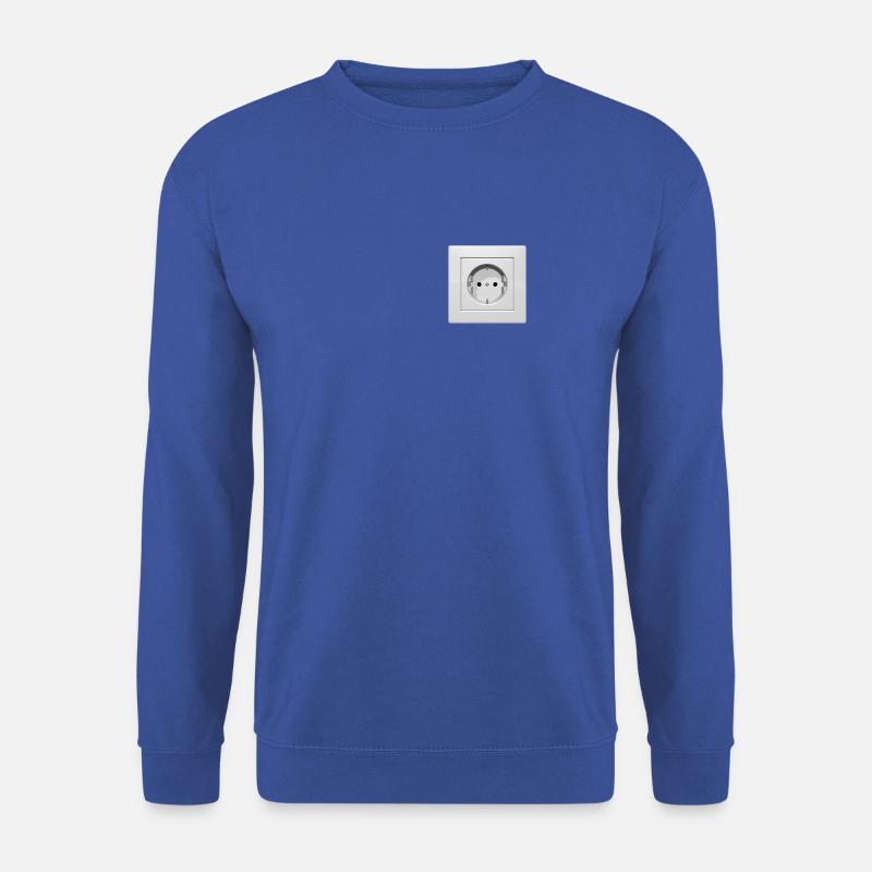 Steckdose weiss - Unisex Pullover - Royalblau