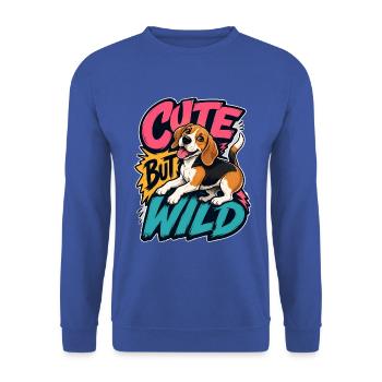 Beagle - Unisex Pullover - Royalblau - Vorne - Alina (178cm) & Michal (187cm)