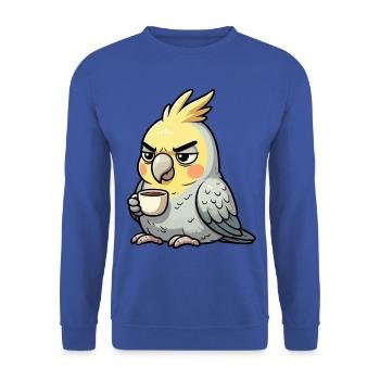 Nymphensittich Nymphensittiche Nymphensittichvogel - Unisex Pullover - Royalblau - Vorne - Alina (178cm) & Michal (187cm)