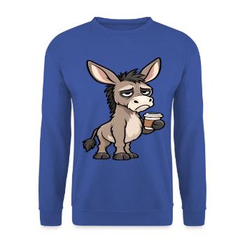 Esel Eselchen Eselhalter Muli Langohresel Muli - Unisex Pullover - Royalblau - Vorne - Alina (178cm) & Michal (187cm)