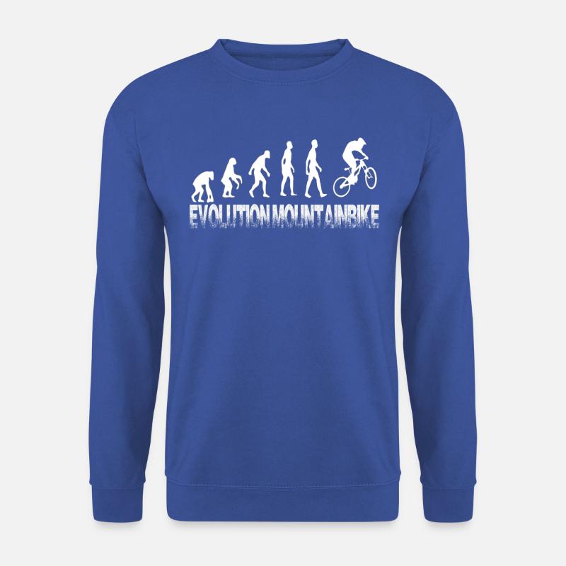 Evolution Mountainbike - vom Affen zum Biker - Unisex Pullover - Royalblau