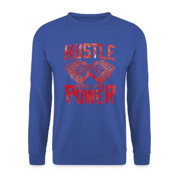 bousculer de tout ton pouvoir - Sweat-shirt Unisexe - bleu royal - Devant - Alina (178cm) & Michal (187cm)