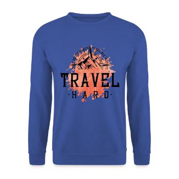 Reisen Kompass - Unisex Pullover - Royalblau - Vorne - Alina (178cm) & Michal (187cm)