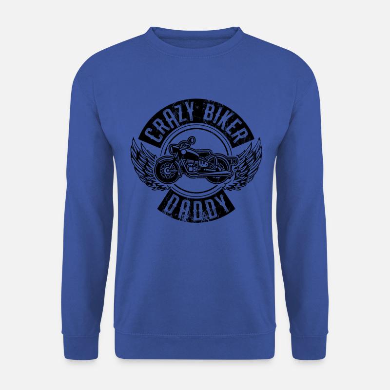 motorrad papa spruch - Unisex Pullover - Royalblau