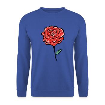 rose flower - Unisex Sweatshirt - royal blue - Front - Alina (178cm) & Michal (187cm)