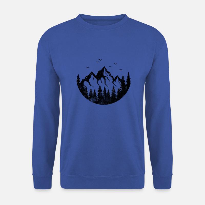 Berge Natur Wald Symbol Icon - Unisex Pullover - Royalblau