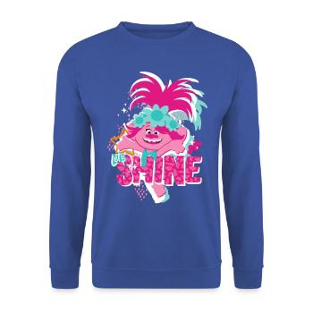 Trolls Shine Mit Poppy Pink - Unisex Pullover - Royalblau - Vorne - Alina (178cm) & Michal (187cm)