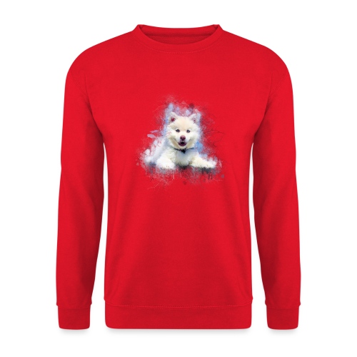 Husky sibérien Blanc chiot mignon -by- Wyll-Fryd - Sweat-shirt Unisexe
