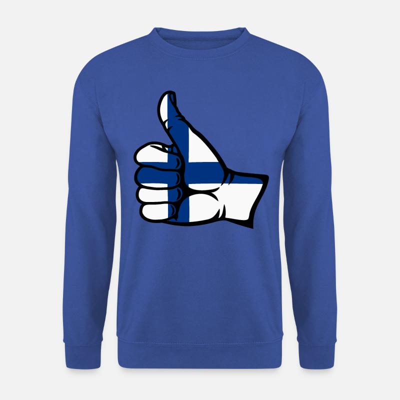 Finnland Flagge alles klar Symbol - Unisex Pullover - Royalblau
