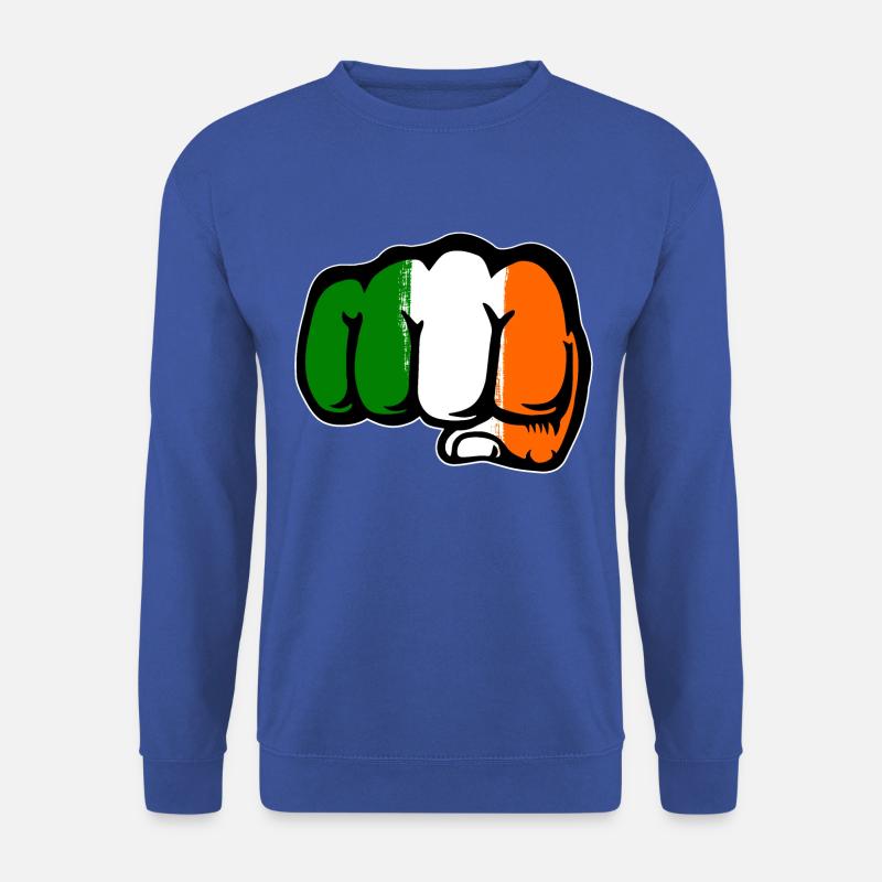 Irland Flagge Hand Faust - Unisex Pullover - Royalblau