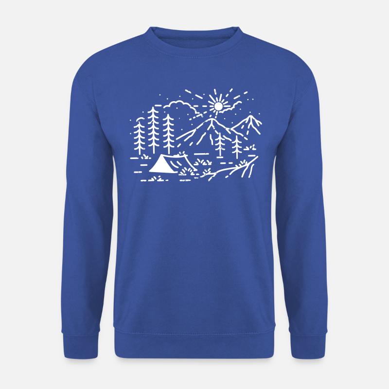 Camping Zelten Natur - Unisex Pullover - Royalblau