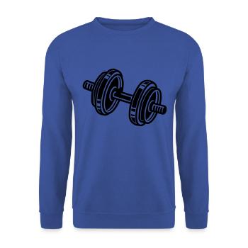 hanteln gewichte fitness - Unisex Pullover - Royalblau - Vorne - Alina (178cm) & Michal (187cm)