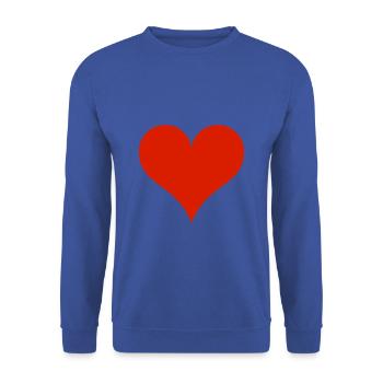 Heart Red - Unisex Sweatshirt - royal blue - Front - Alina (178cm) & Michal (187cm)